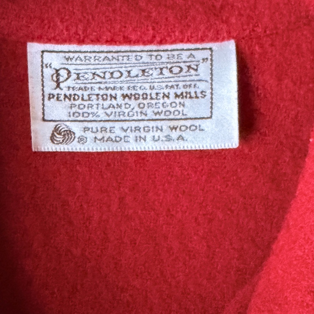 Pendleton Red Wool Shacket Button Front Shirt Jac… - image 7